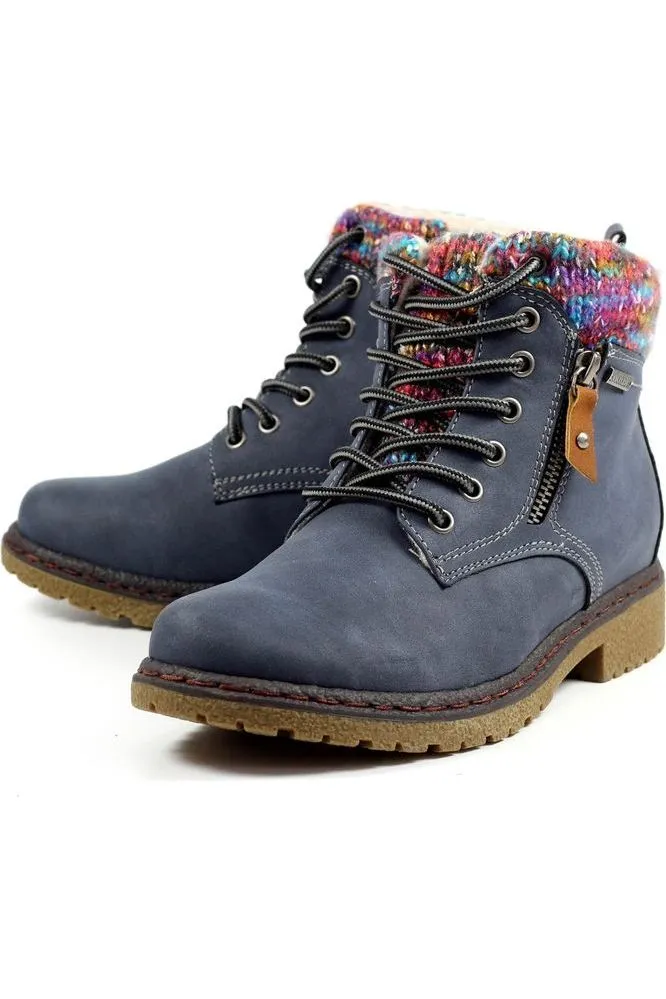 Lunar Jalapeno Blue Waterproof Ankle Boot GLB099