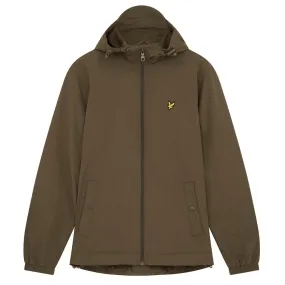 Lyle & Scott Branded Olive Hooded Short Lightweight Jacket