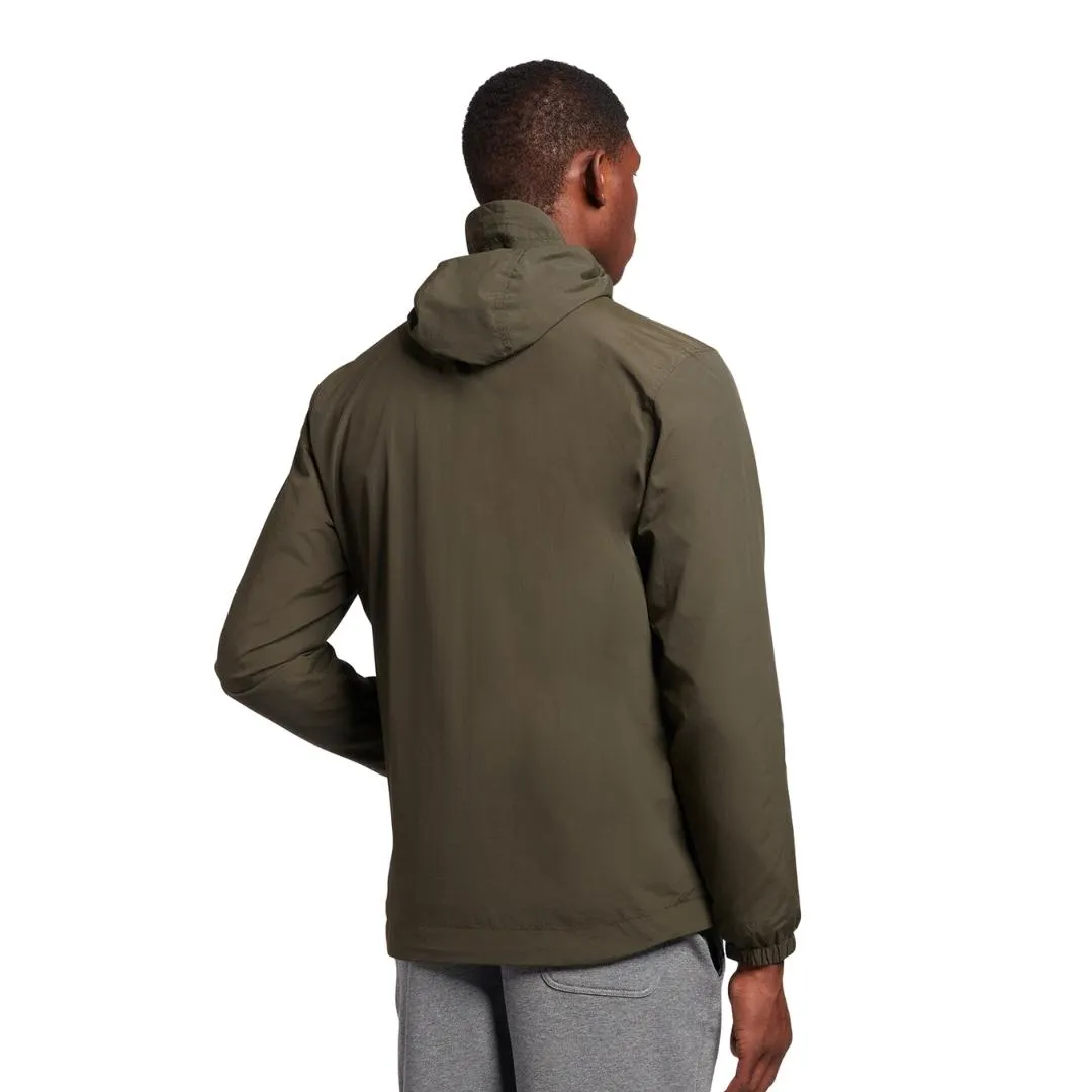 Lyle & Scott Branded Olive Hooded Short Lightweight Jacket