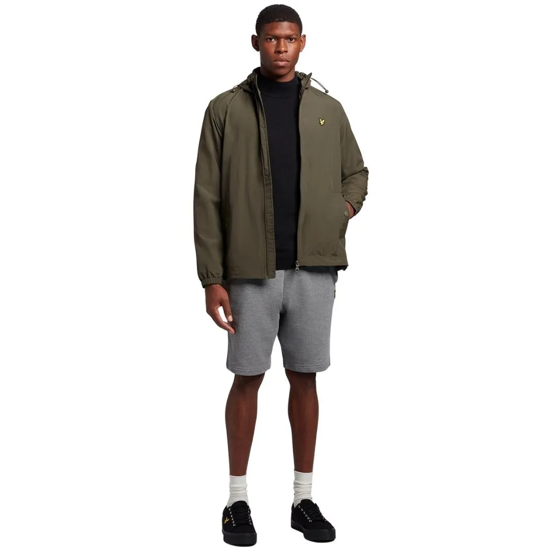 Lyle & Scott Branded Olive Hooded Short Lightweight Jacket