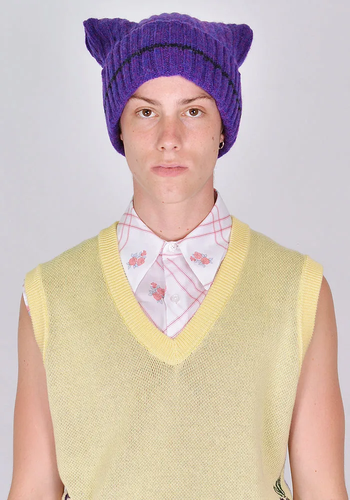 MARNI CLZC0047Q0 KNIT HAT PURPLE