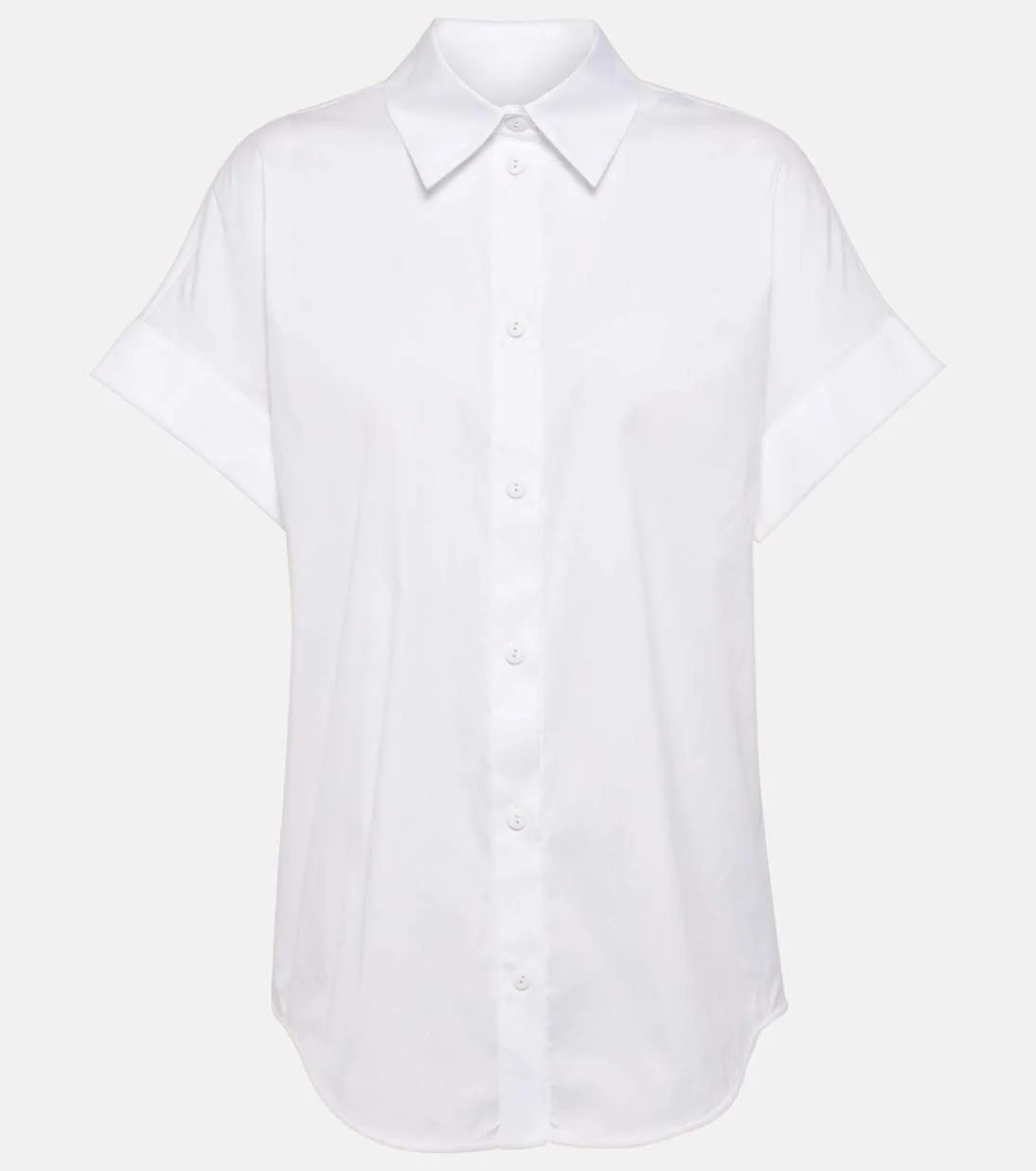 Max Mara LEISURE  |Casual Style Plain Cotton Short Sleeves Office Style