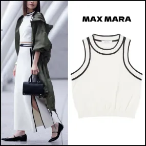 MaxMara  |Crop top in polished cotton