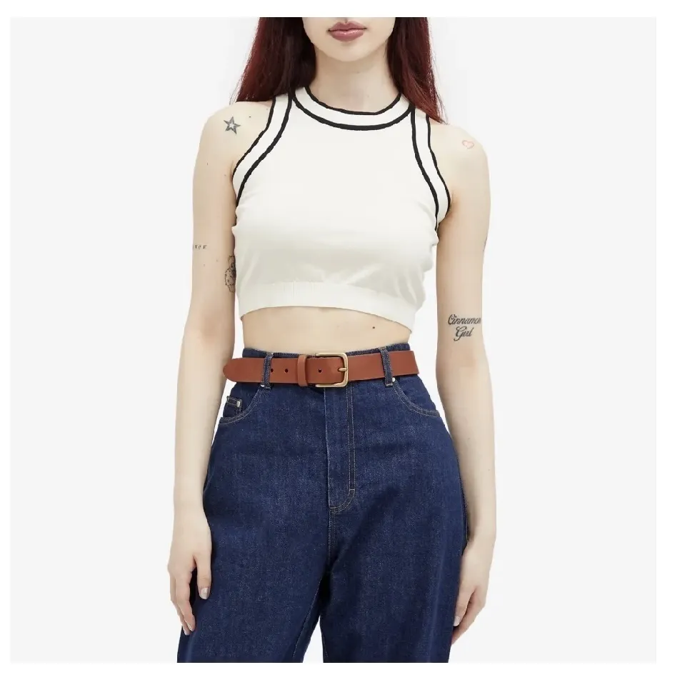 MaxMara  |Crop top in polished cotton