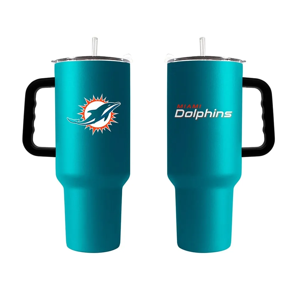 Miami Dolphins 40oz. Powder Coat Travel Tumbler