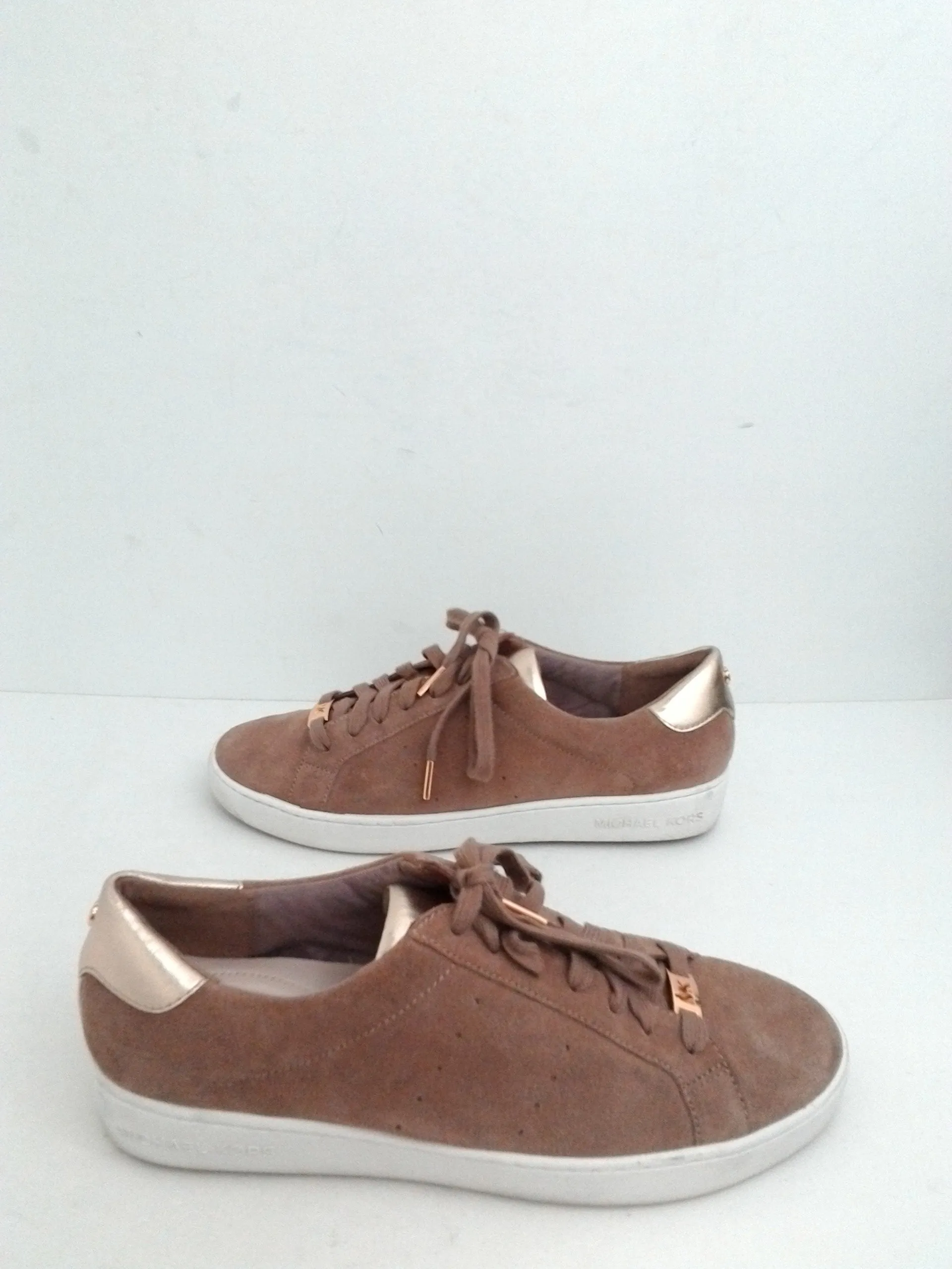 Michael Kors Women's Tan Suede Leather Sneaker Size 11 M