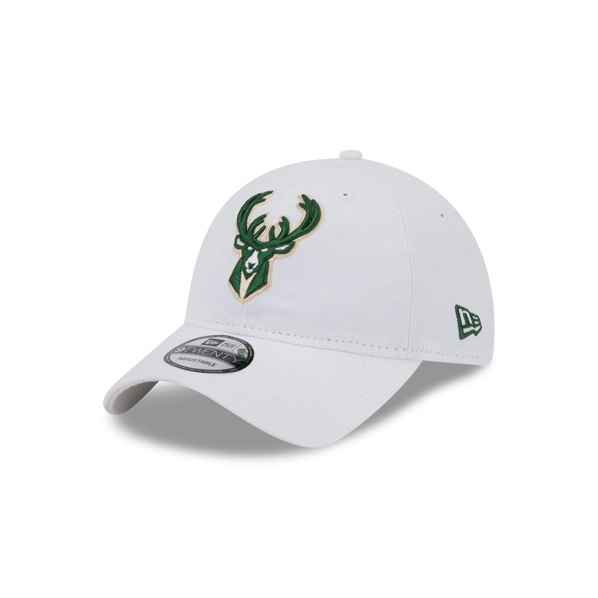 Milwaukee Bucks White 9TWENTY Adjustable Hat