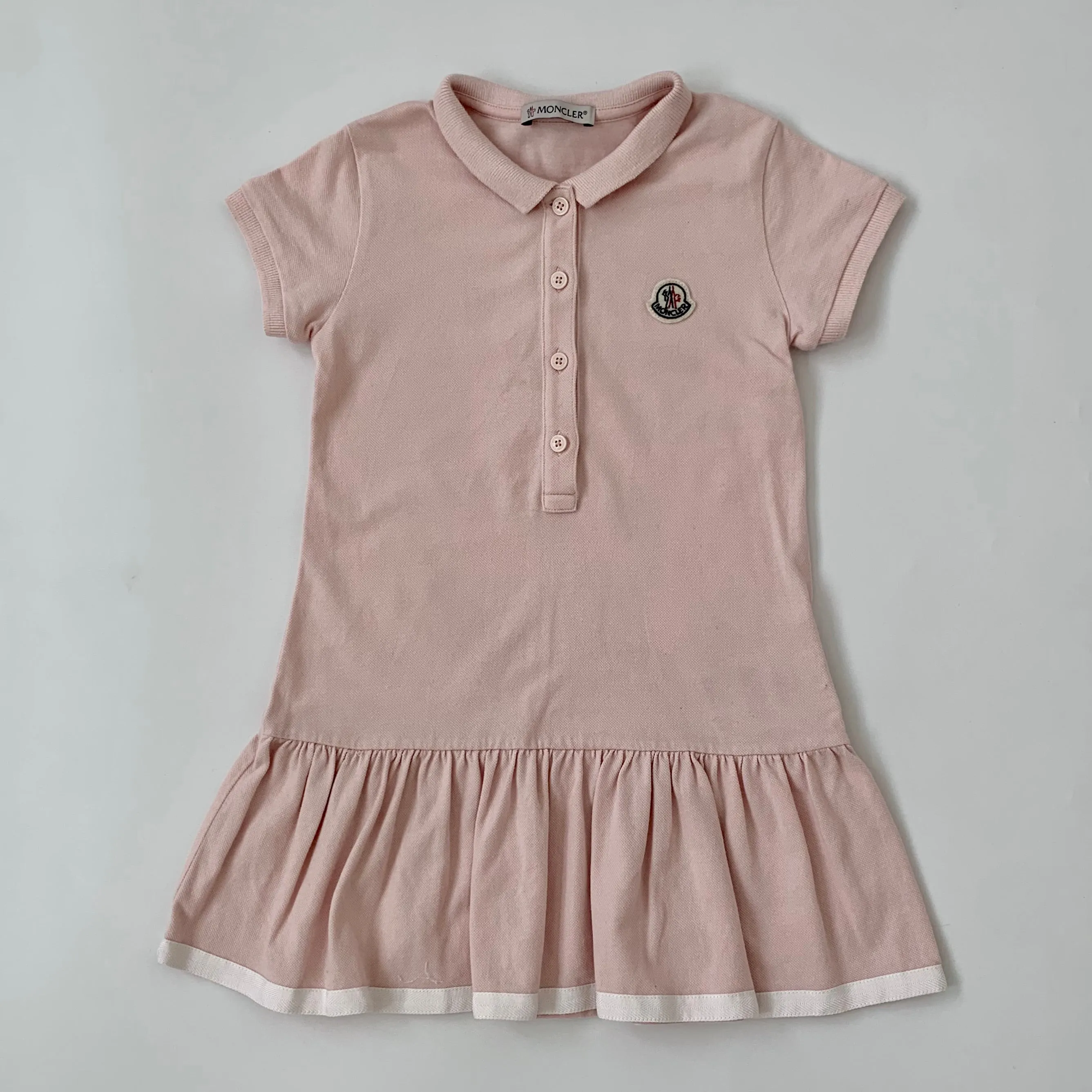 Moncler Pale Pink Aertex Dress: 4 Years