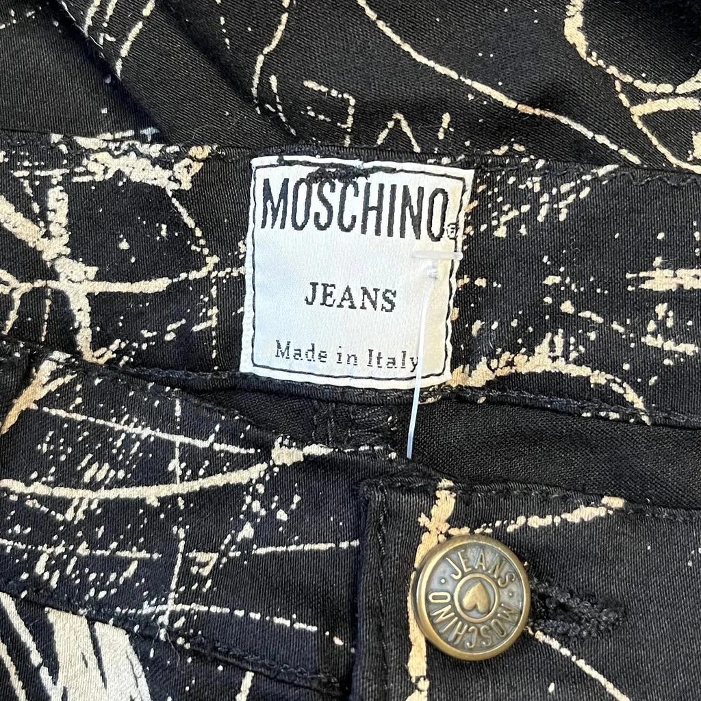 Moschino Jeans Trousers - 26W UK 6 Black Cotton Blend