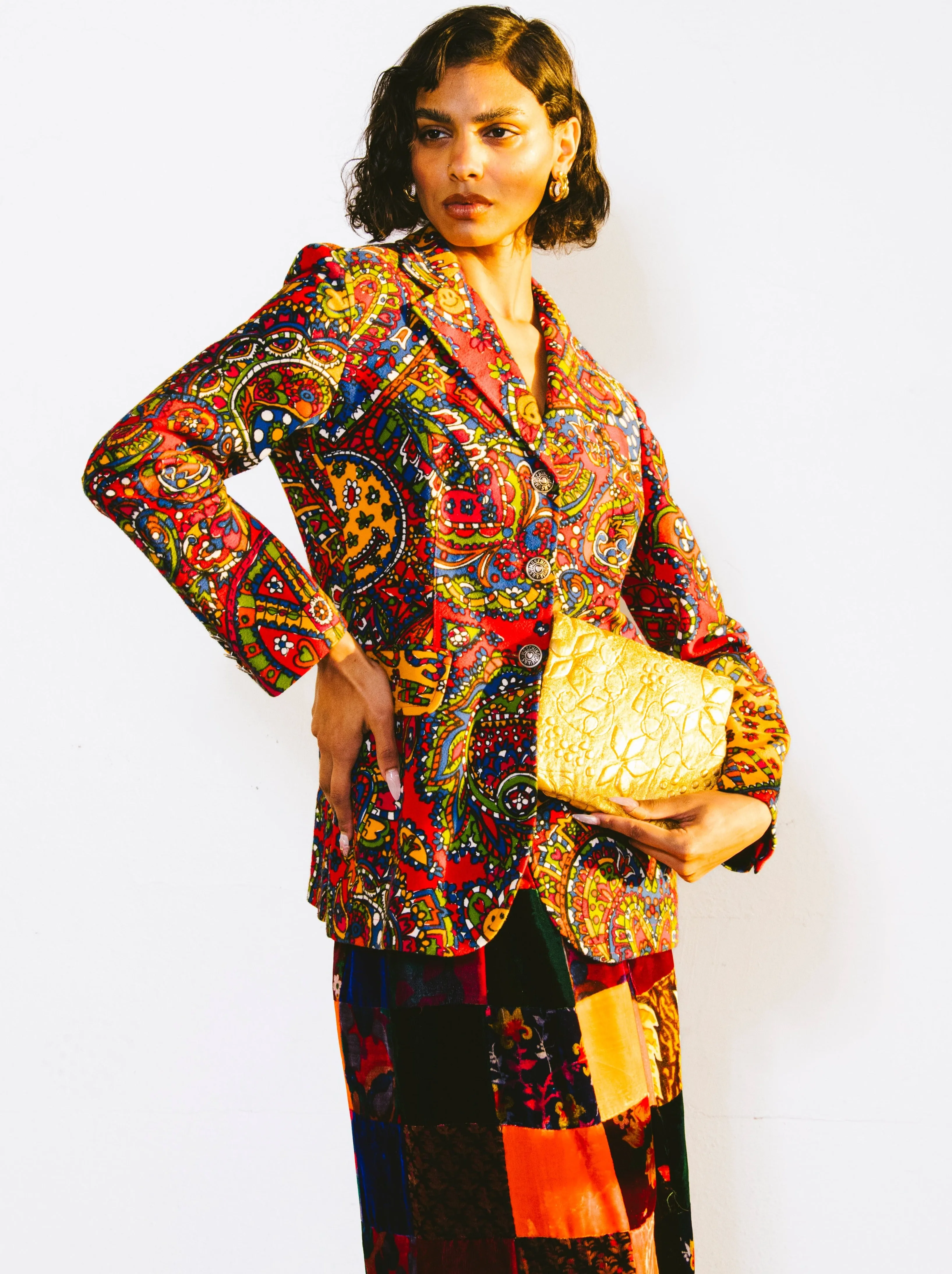 Moschino Psychedelic Felted Jacket