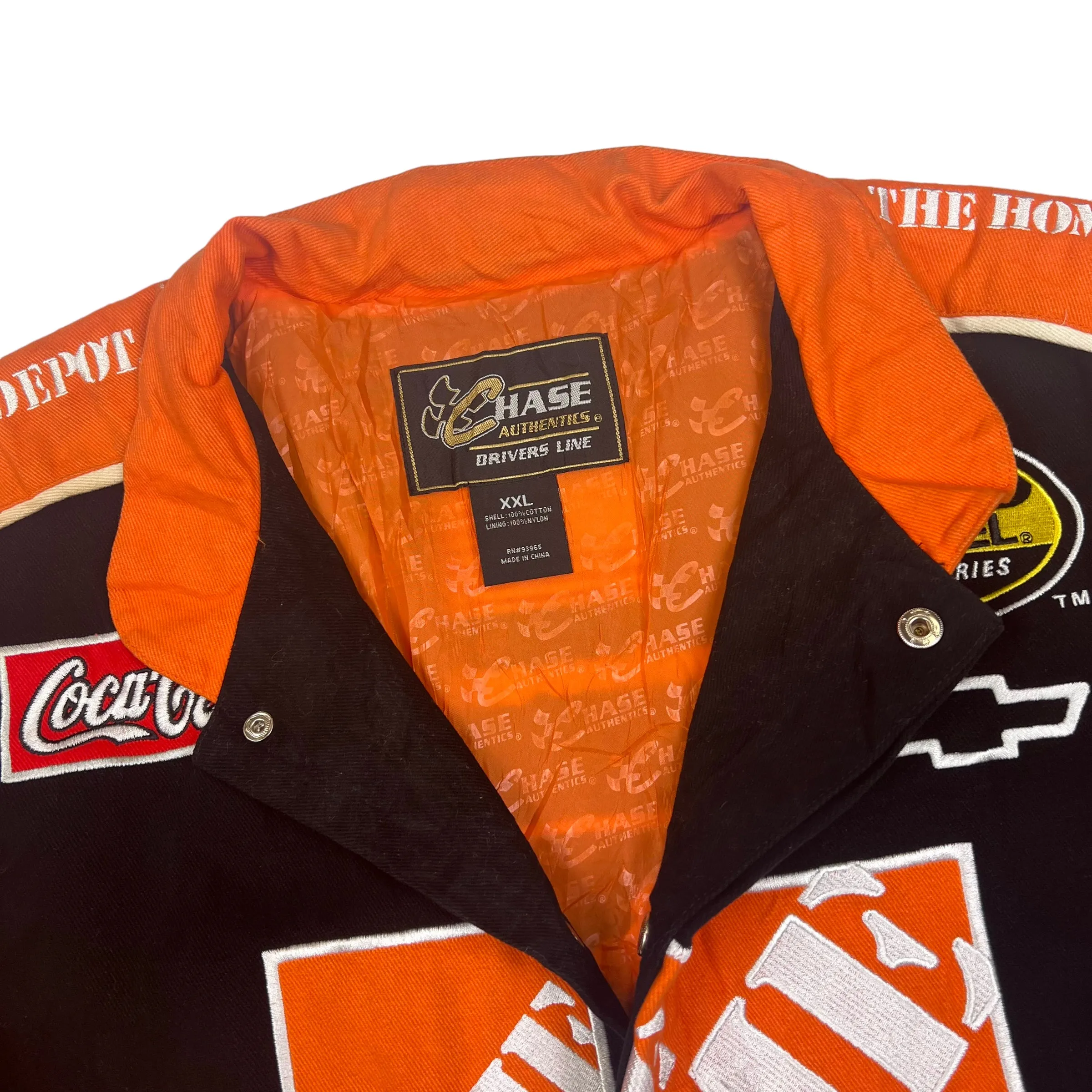 NASCAR Black And Orange Home Depot Racing Jacket