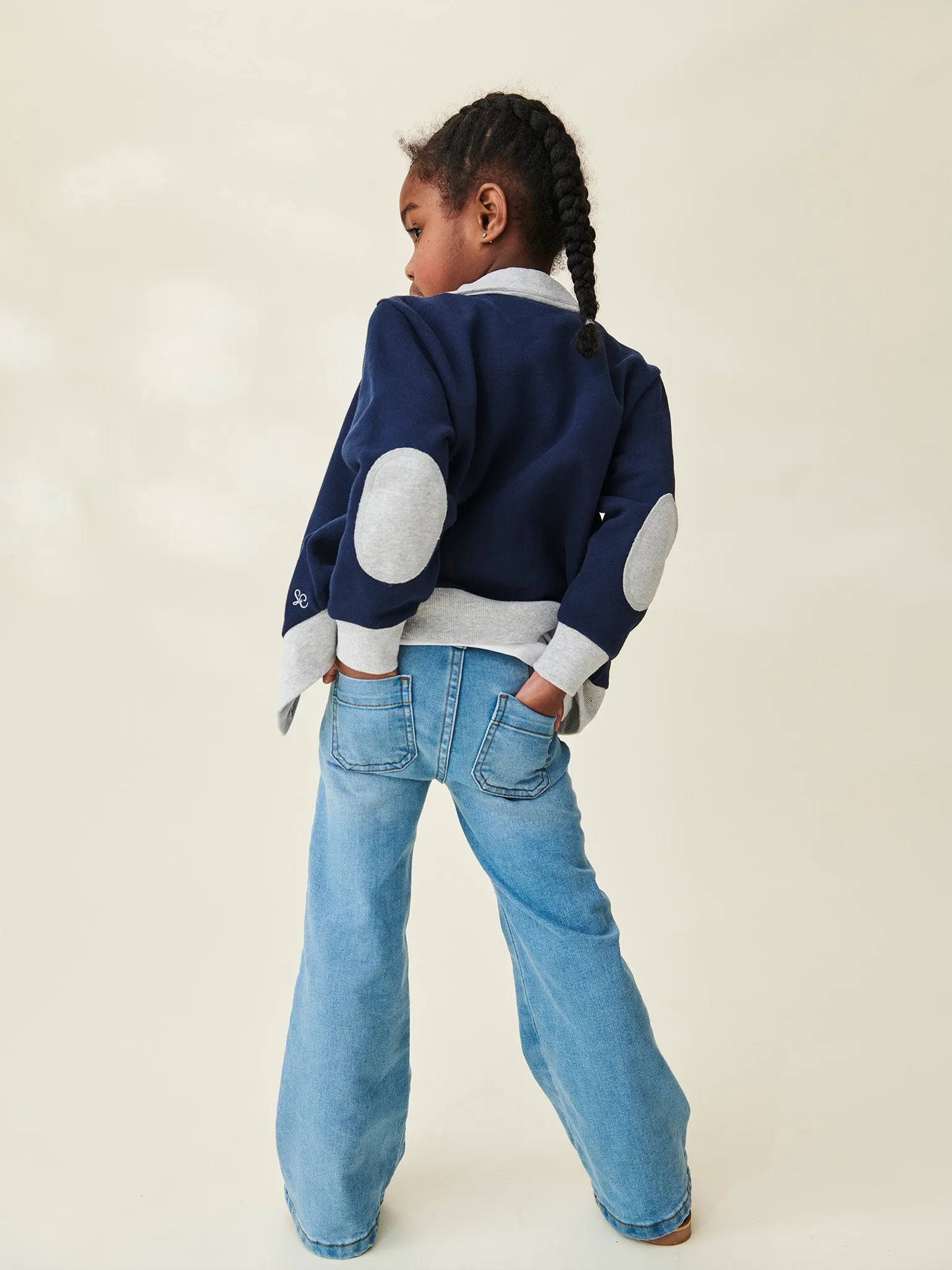 Navy Pineda Kids Cotton Jacket