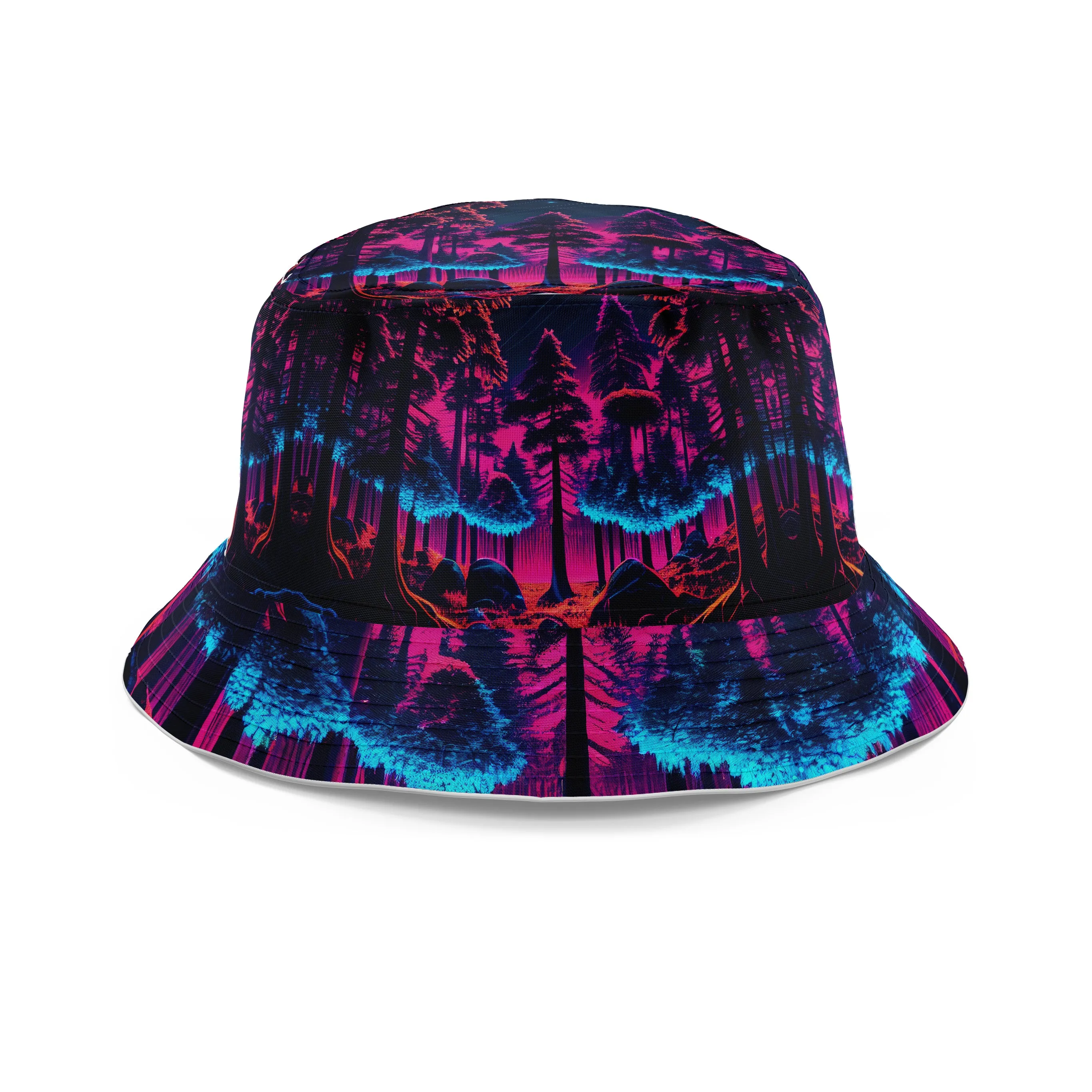 Neon Forest Men's Tank and Shorts with Bucket Hat Combo