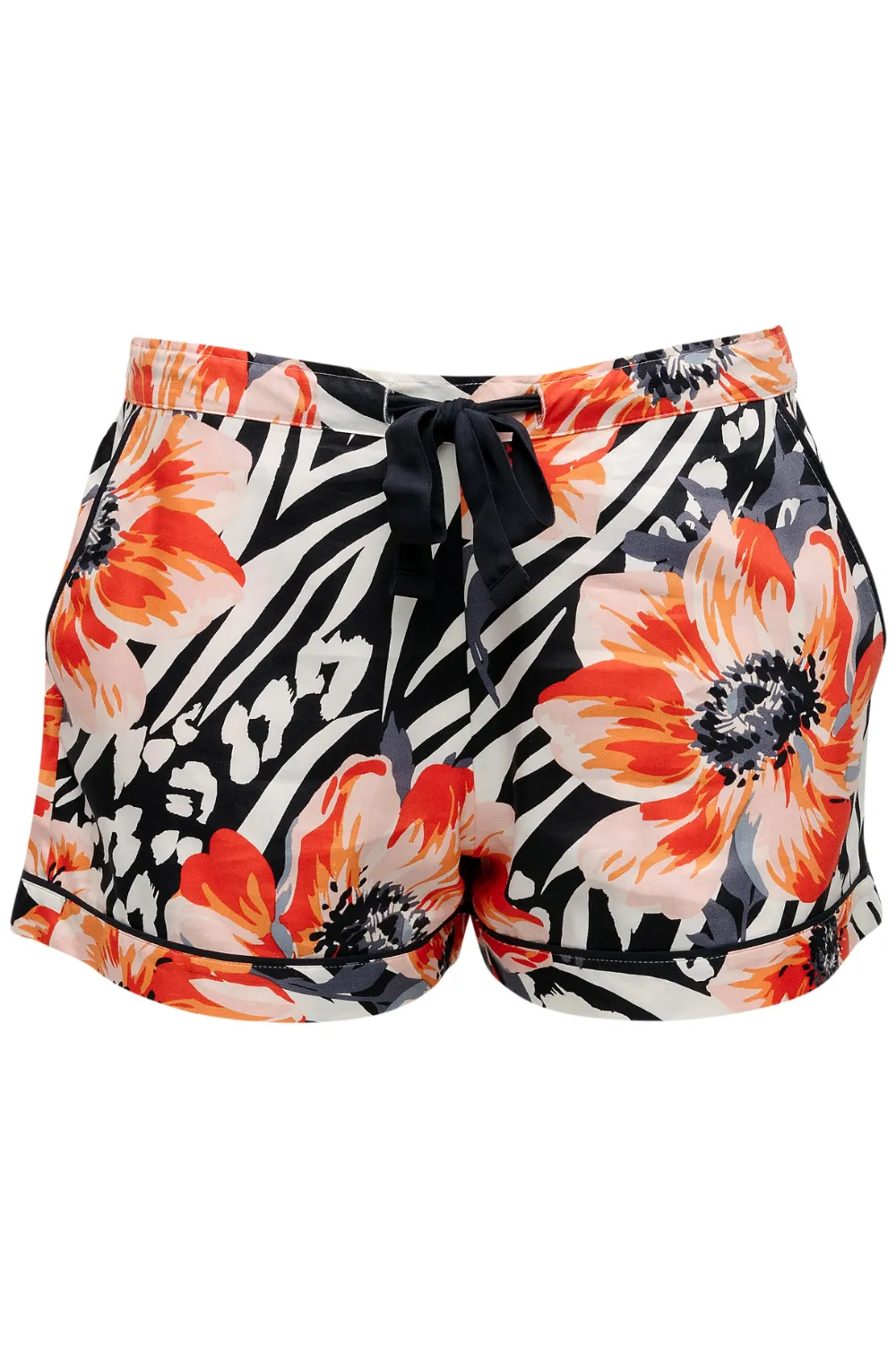 Nicole Animal Floral Print Shorts