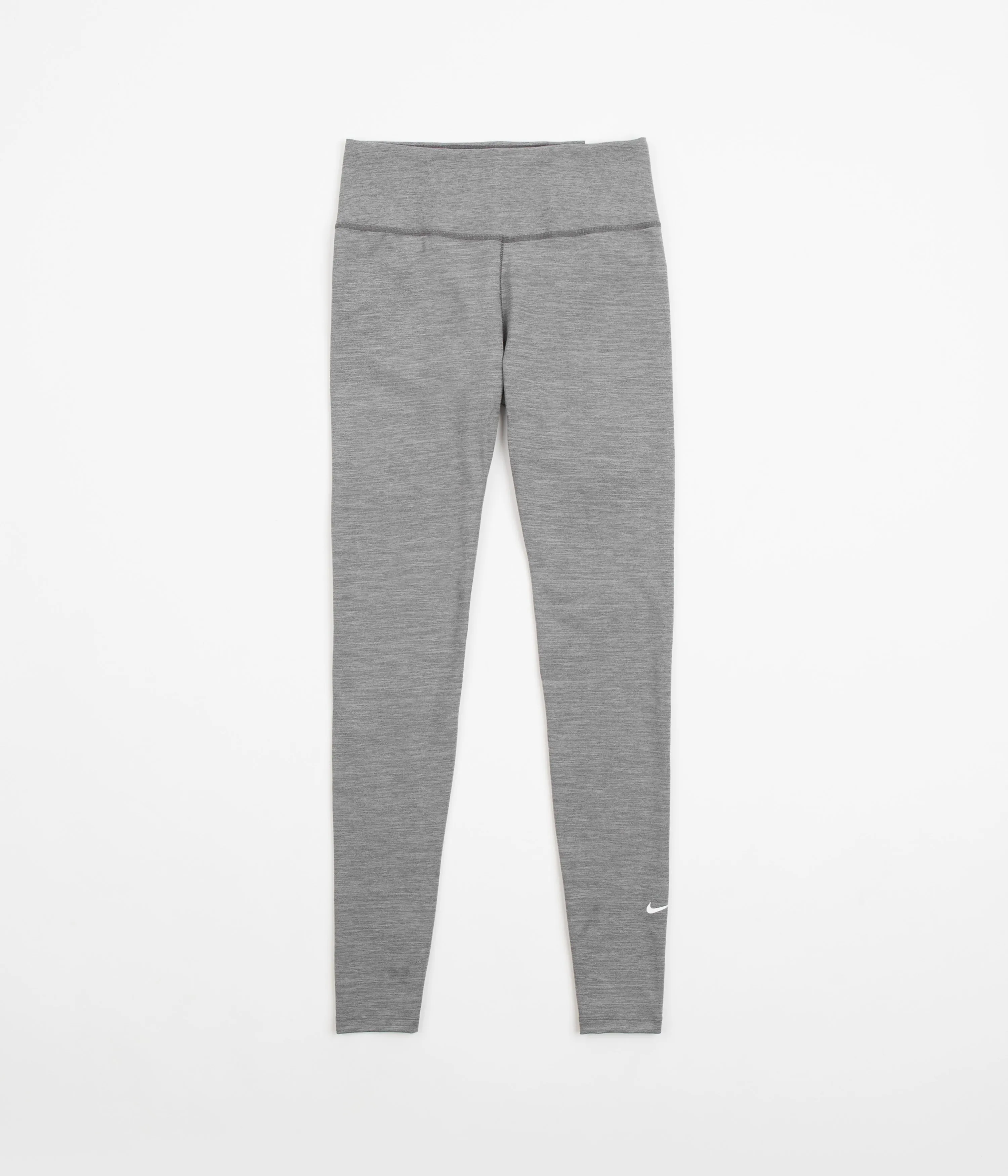 Nike Womens Dri-FIT Mid Rise Tights - Iron Grey / Heather / White