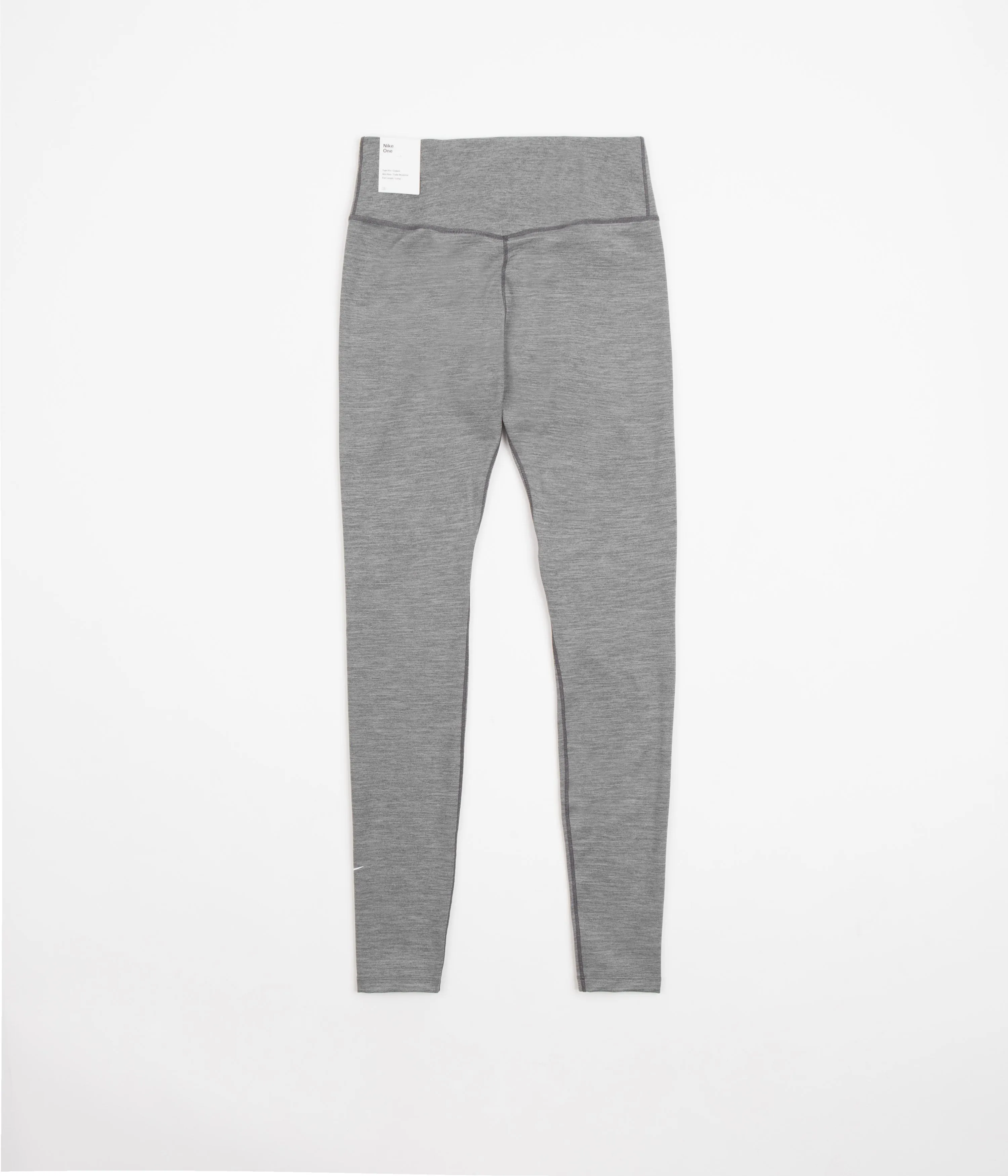 Nike Womens Dri-FIT Mid Rise Tights - Iron Grey / Heather / White