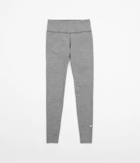 Nike Womens Dri-FIT Mid Rise Tights - Iron Grey / Heather / White