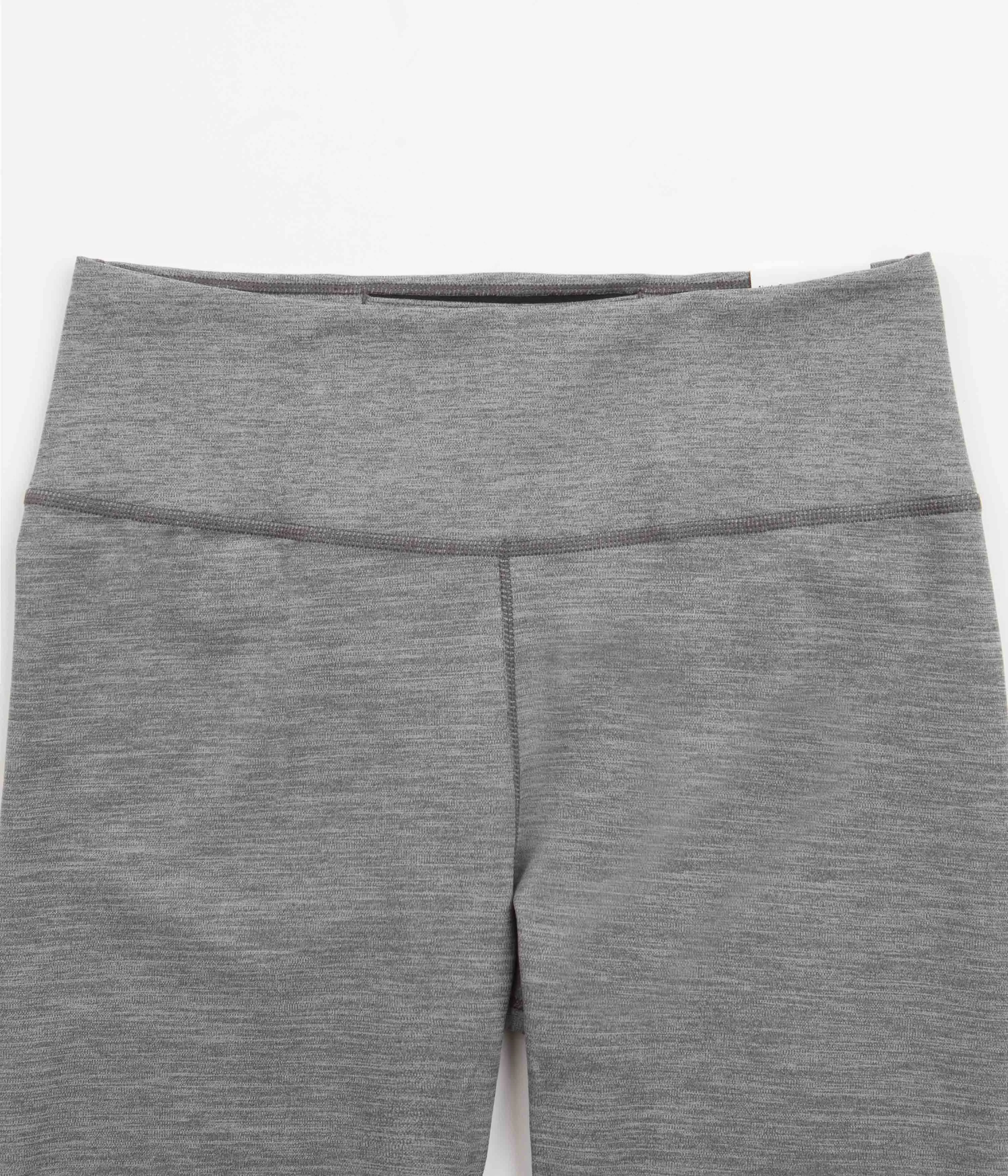 Nike Womens Dri-FIT Mid Rise Tights - Iron Grey / Heather / White