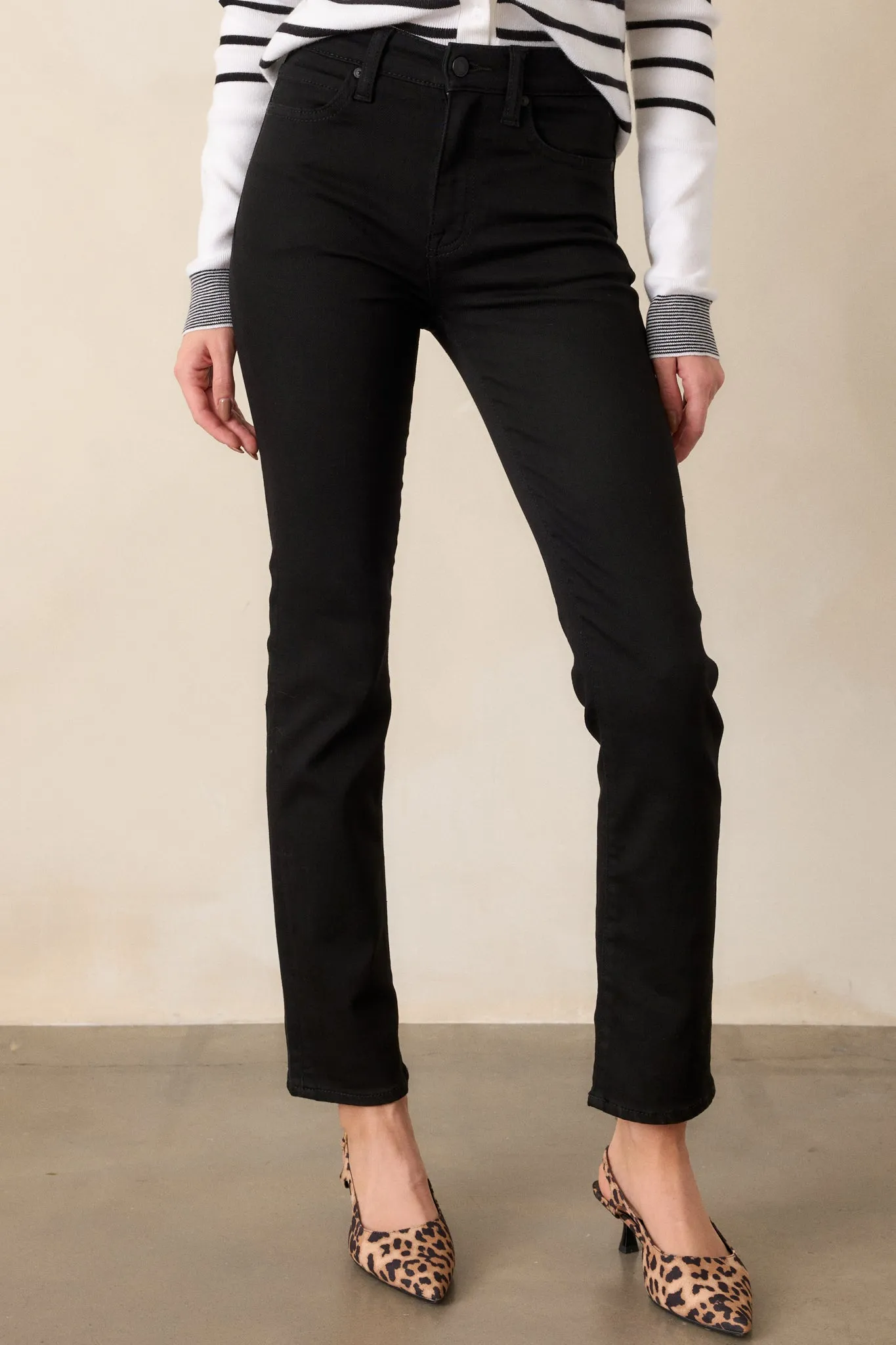 On Purpose Black Straight Leg Jeans