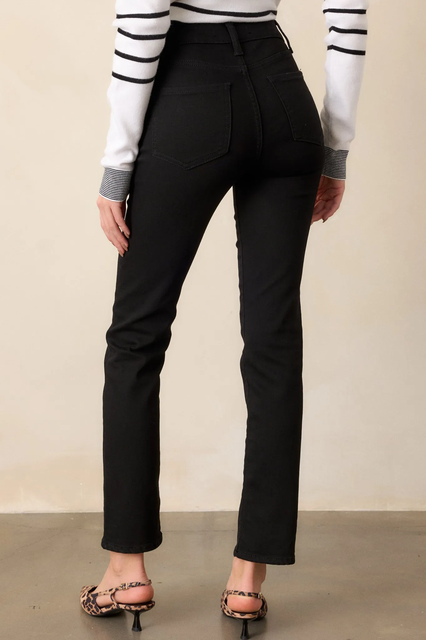 On Purpose Black Straight Leg Jeans