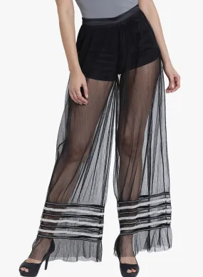 Pleated Mesh Trouser