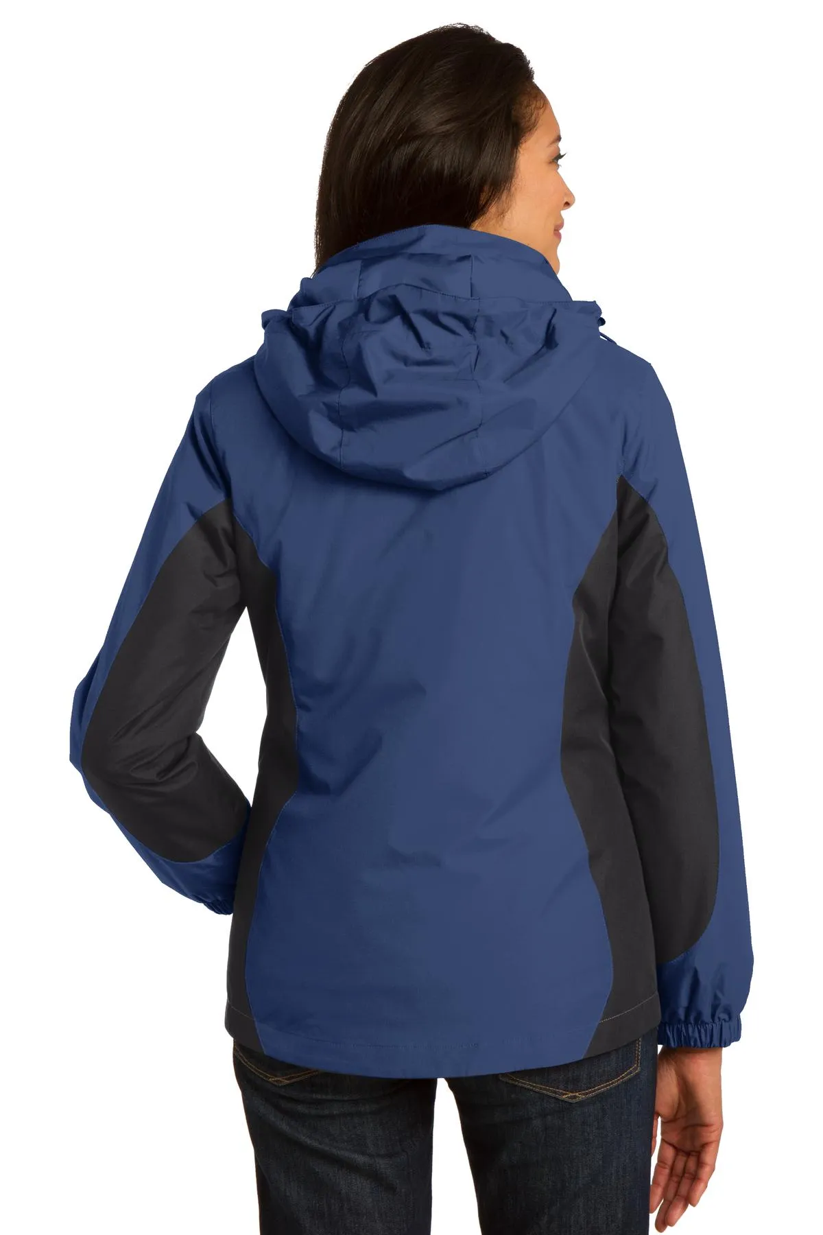 Port Authority Ladies Colorblock 3-in-1 Jacket L321 Admiral Blue/ Black/ Magnet Grey