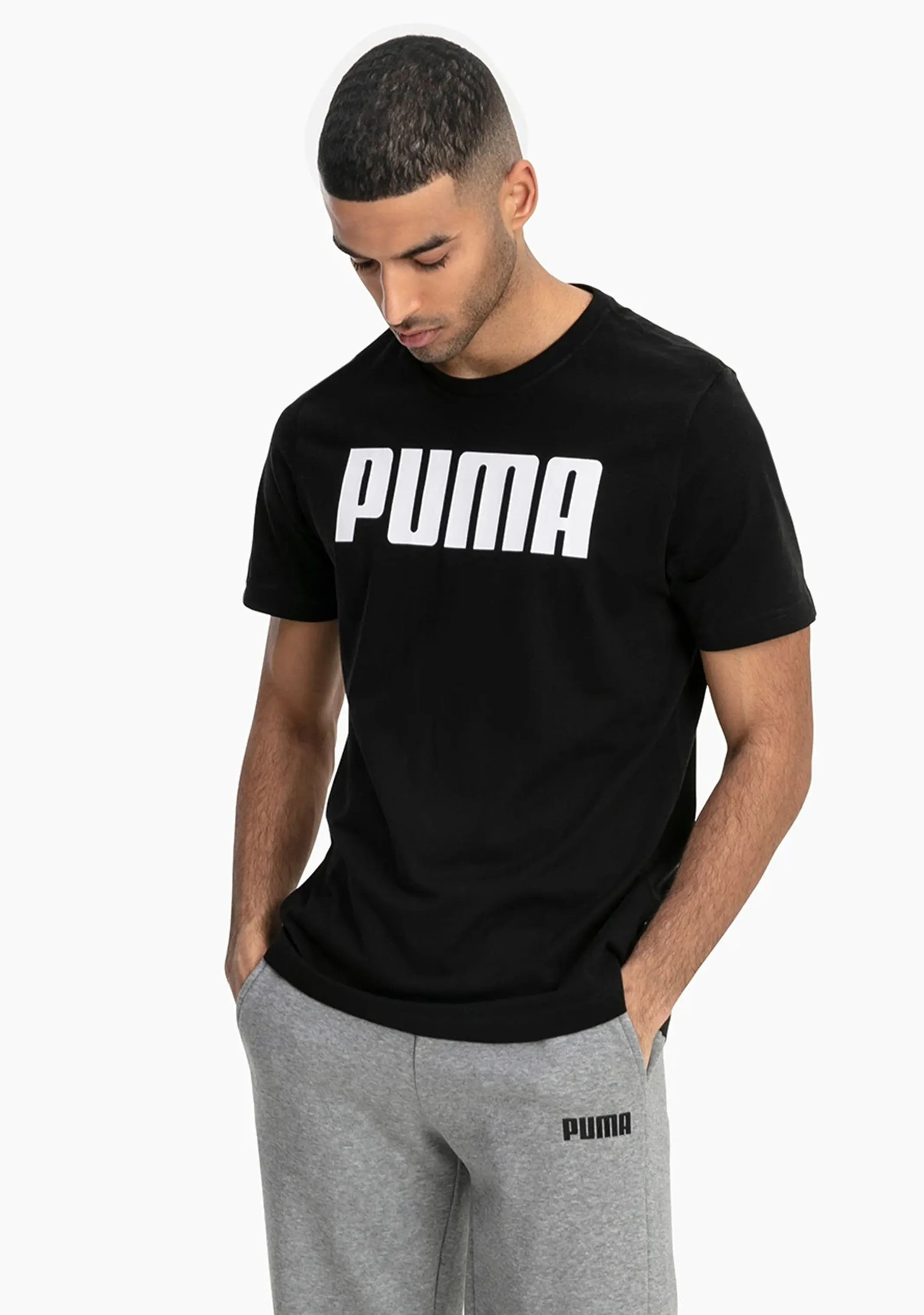 Puma Mens Essential Logo Tee Black  854742 01