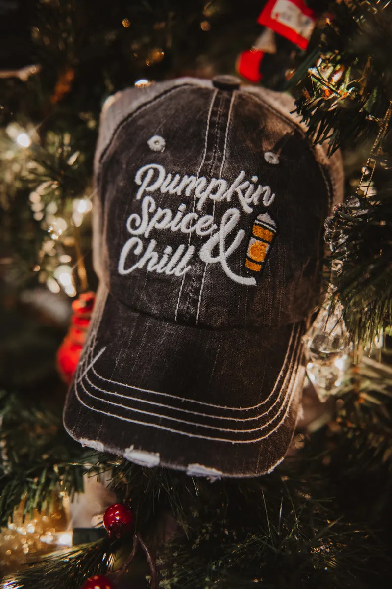 Pumpkin Spice and Chill Trucker Hat