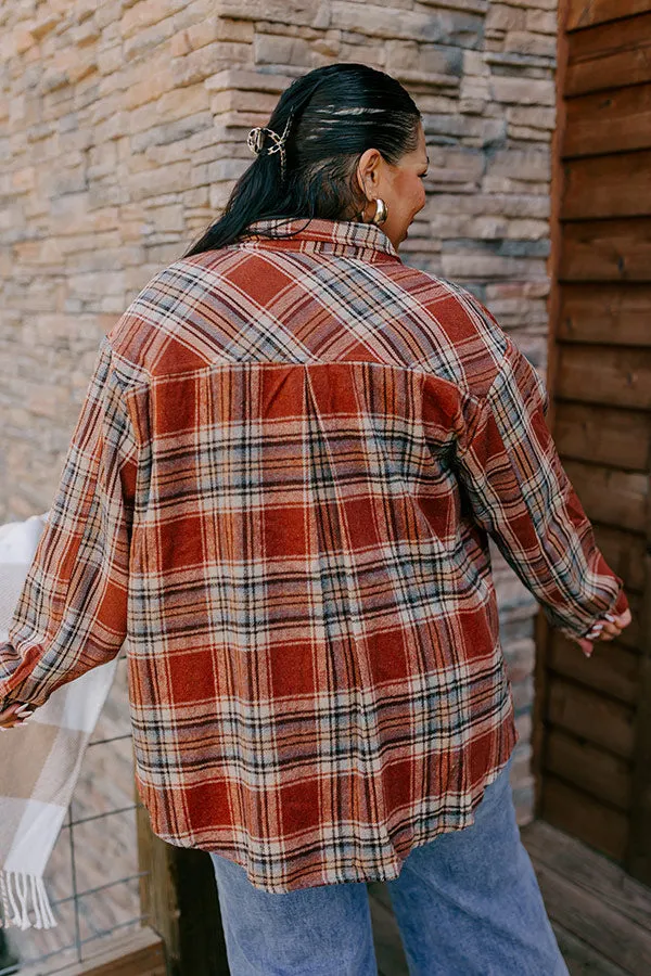 Pumpkin Spice Dreaming Plaid Jacket Curves