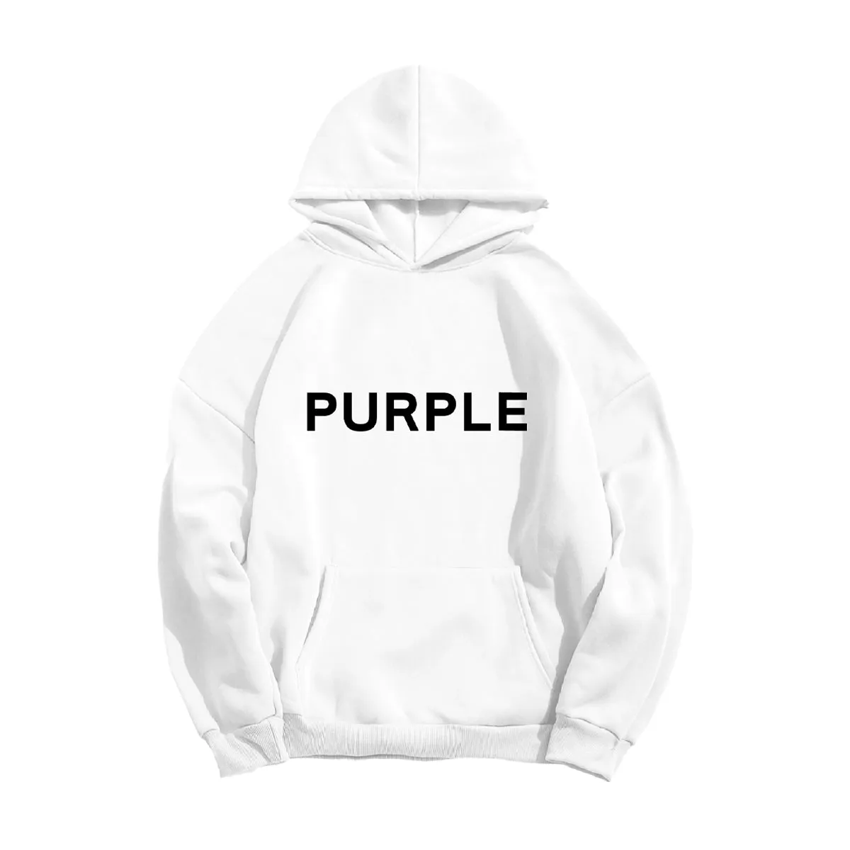 Purple Brand Mens French Terry PO Hoodie P410-FWCH123 Brilliant White