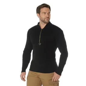 Quarter Zip Acrylic Commando Sweater by Rothco