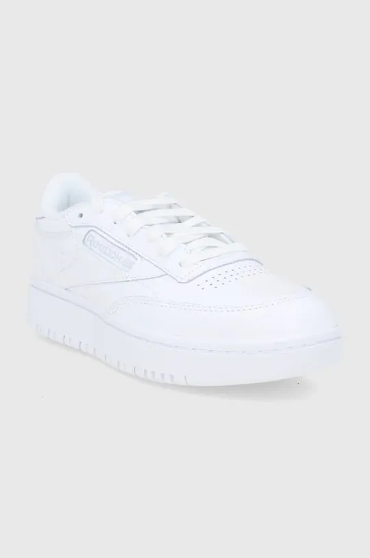 Reebok Classic leather shoes club c double white color