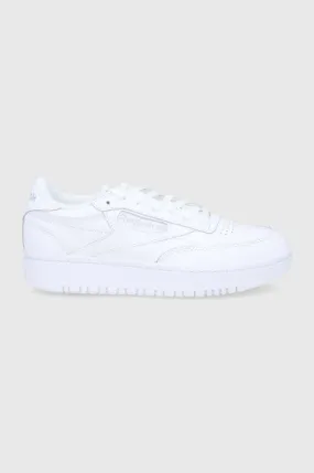 Reebok Classic leather shoes club c double white color