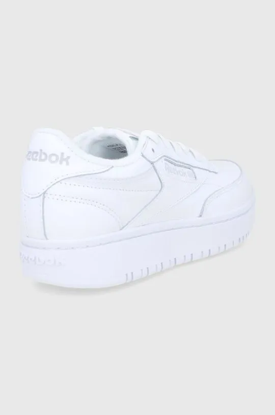 Reebok Classic leather shoes club c double white color