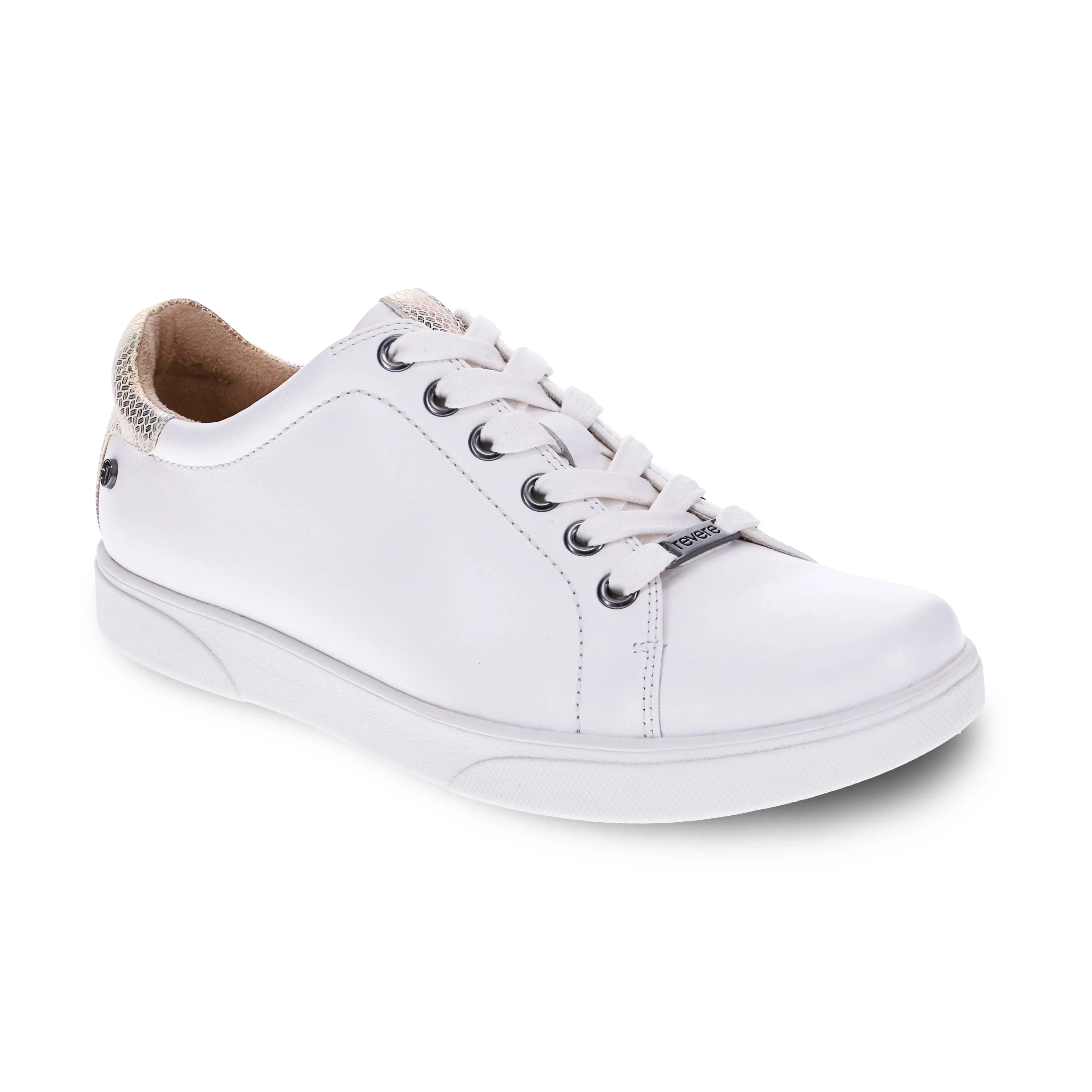 Revere Women’s Limoges Lace Up Sneaker Coconut Metallic Interest