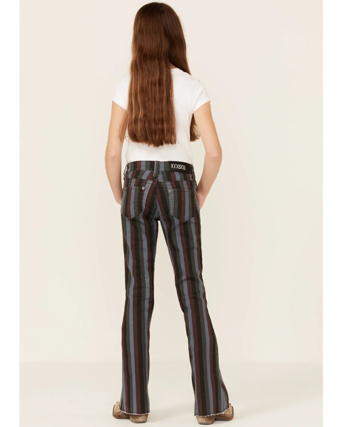 Rock & Roll Denim Girls' Stripe Stretch Trouser Jeans