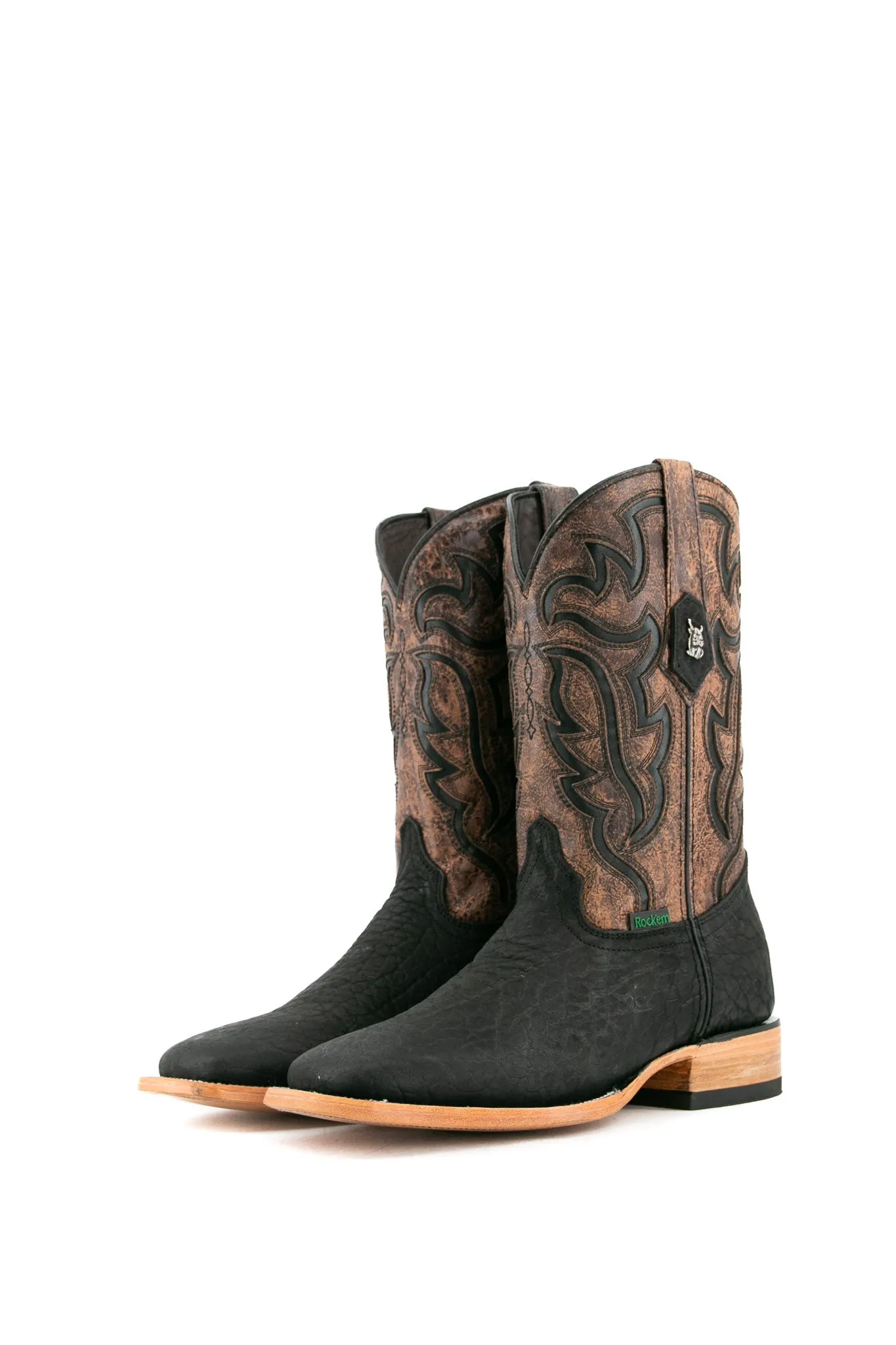 Rock'em Bull Neck Square Toe Cowboy Boot