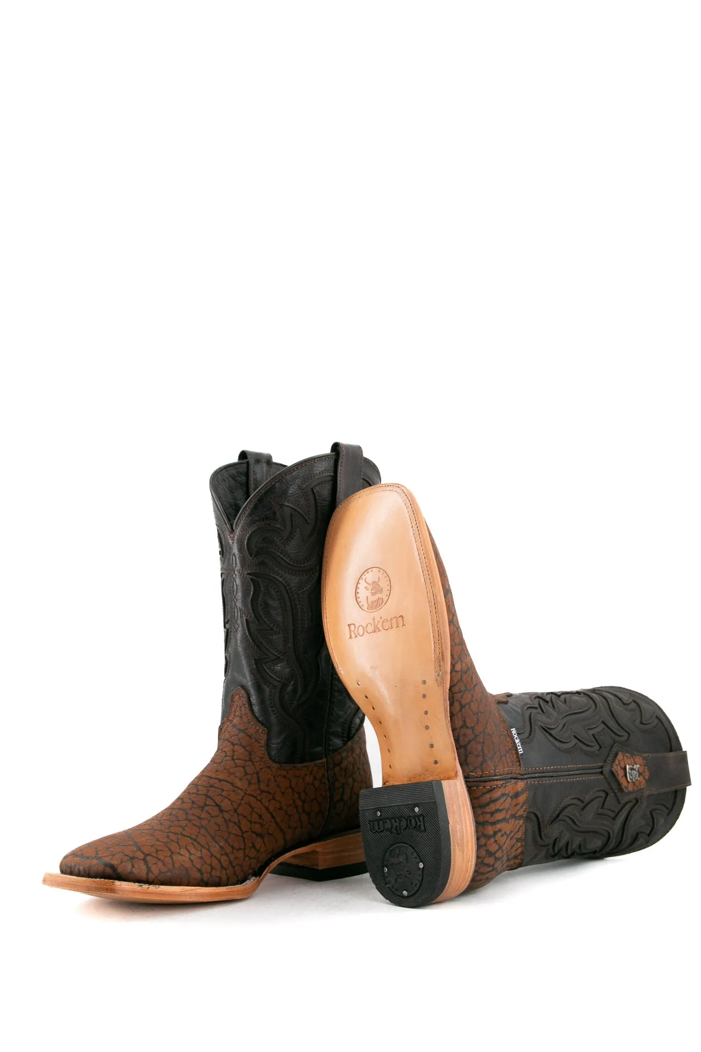 Rock'em Bull Neck Square Toe Cowboy Boot