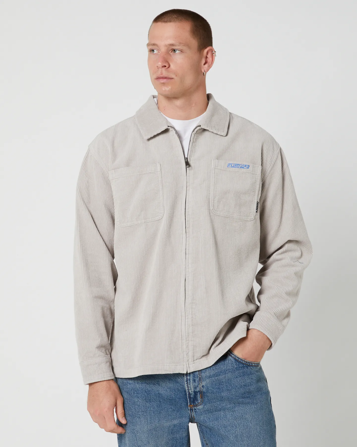 Rusty V8 Coup Cord Jacket - Oyster Gray | SurfStitch