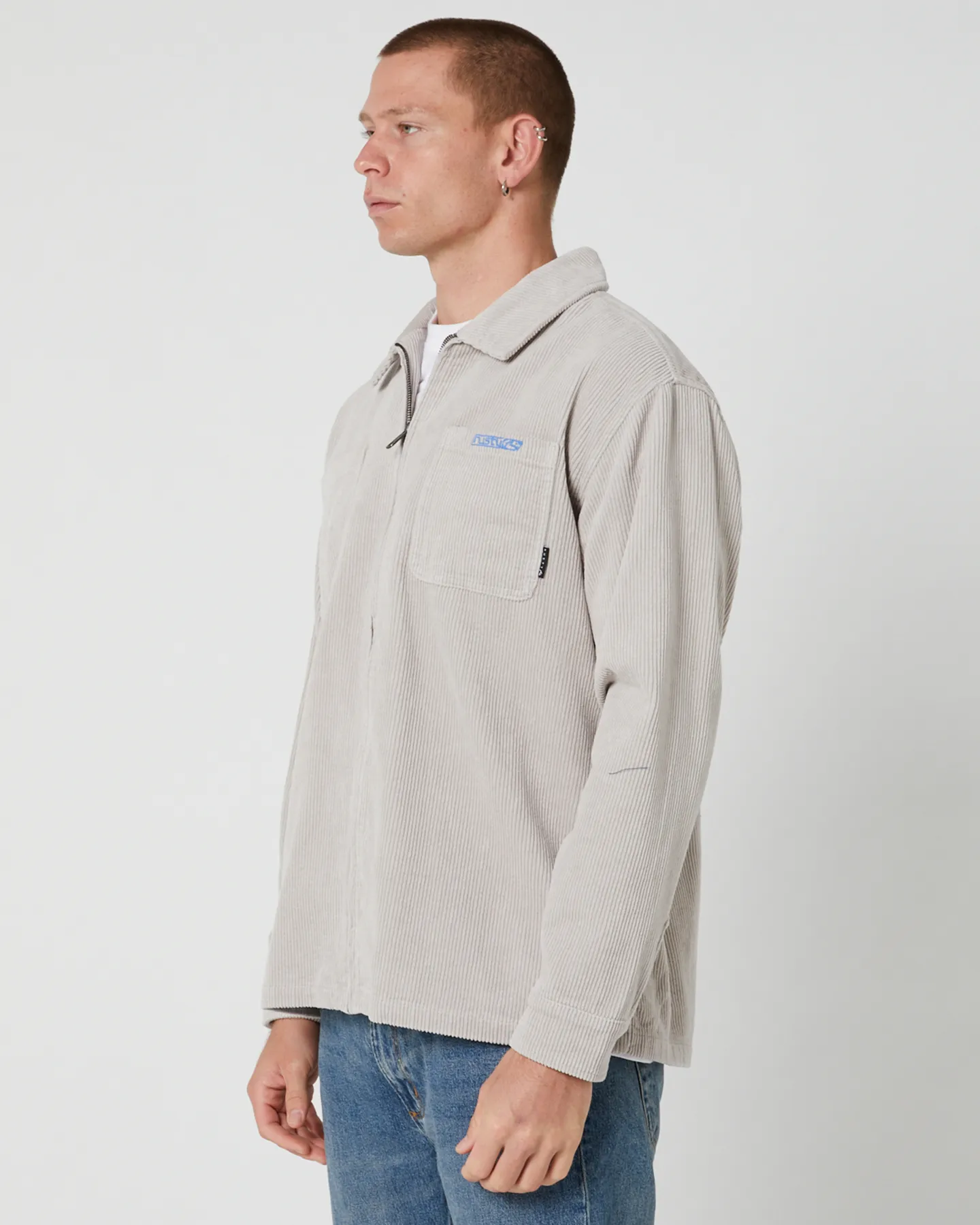 Rusty V8 Coup Cord Jacket - Oyster Gray | SurfStitch