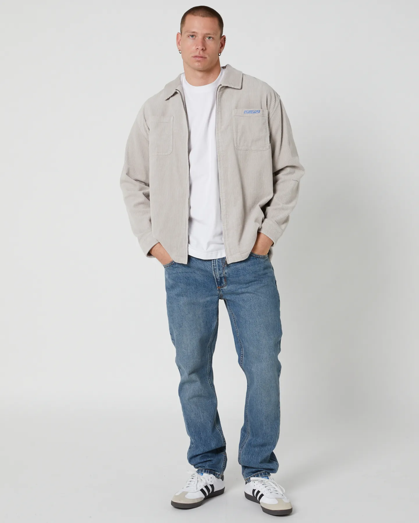 Rusty V8 Coup Cord Jacket - Oyster Gray | SurfStitch