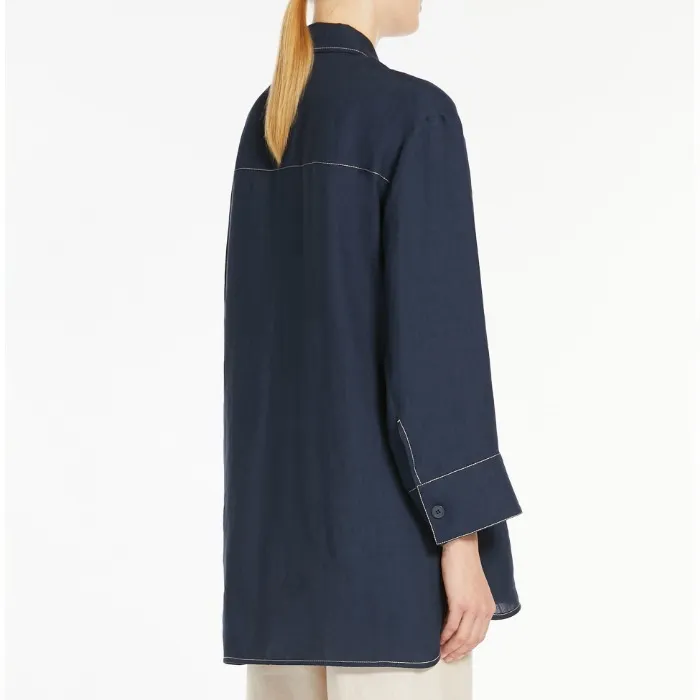 S Max Mara  |Casual Style Linen Long Sleeves Party Style Office Style