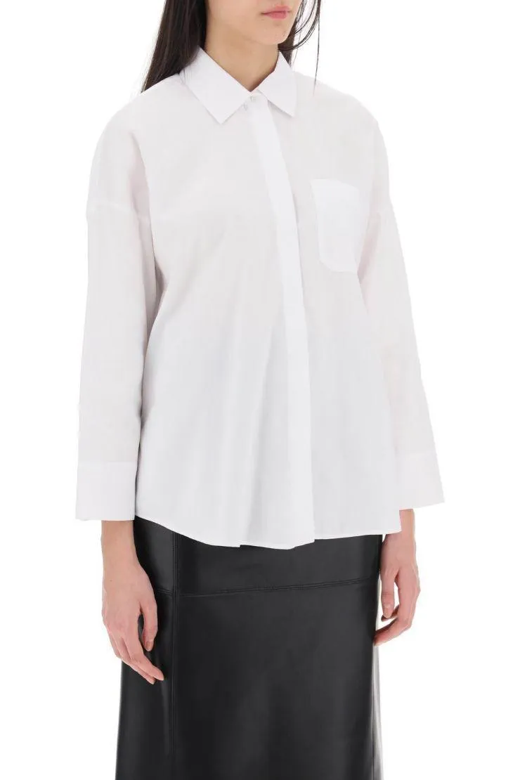 S Max Mara  |Casual Style Long Sleeves Plain Cotton Office Style