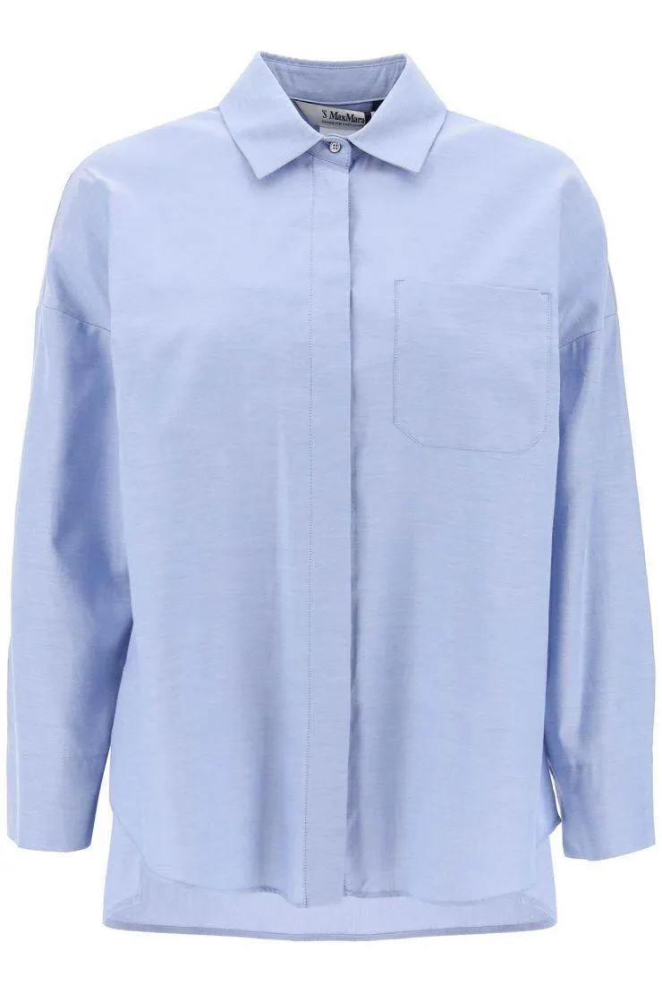 S Max Mara  |Casual Style Long Sleeves Plain Cotton Office Style