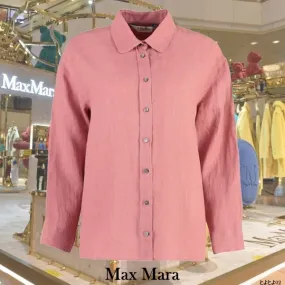 S Max Mara  |Casual Style Unisex Linen Long Sleeves Plain Medium