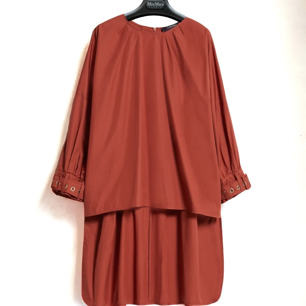 S Max Mara  |Cropped Plain Cotton Office Style Oversized Elegant Style