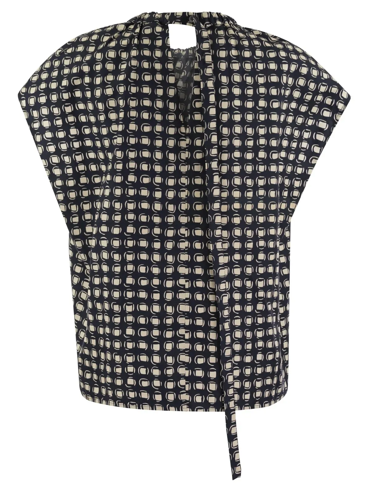 S Max Mara  |Dots Cotton Short Sleeves Elegant Style Shirts & Blouses