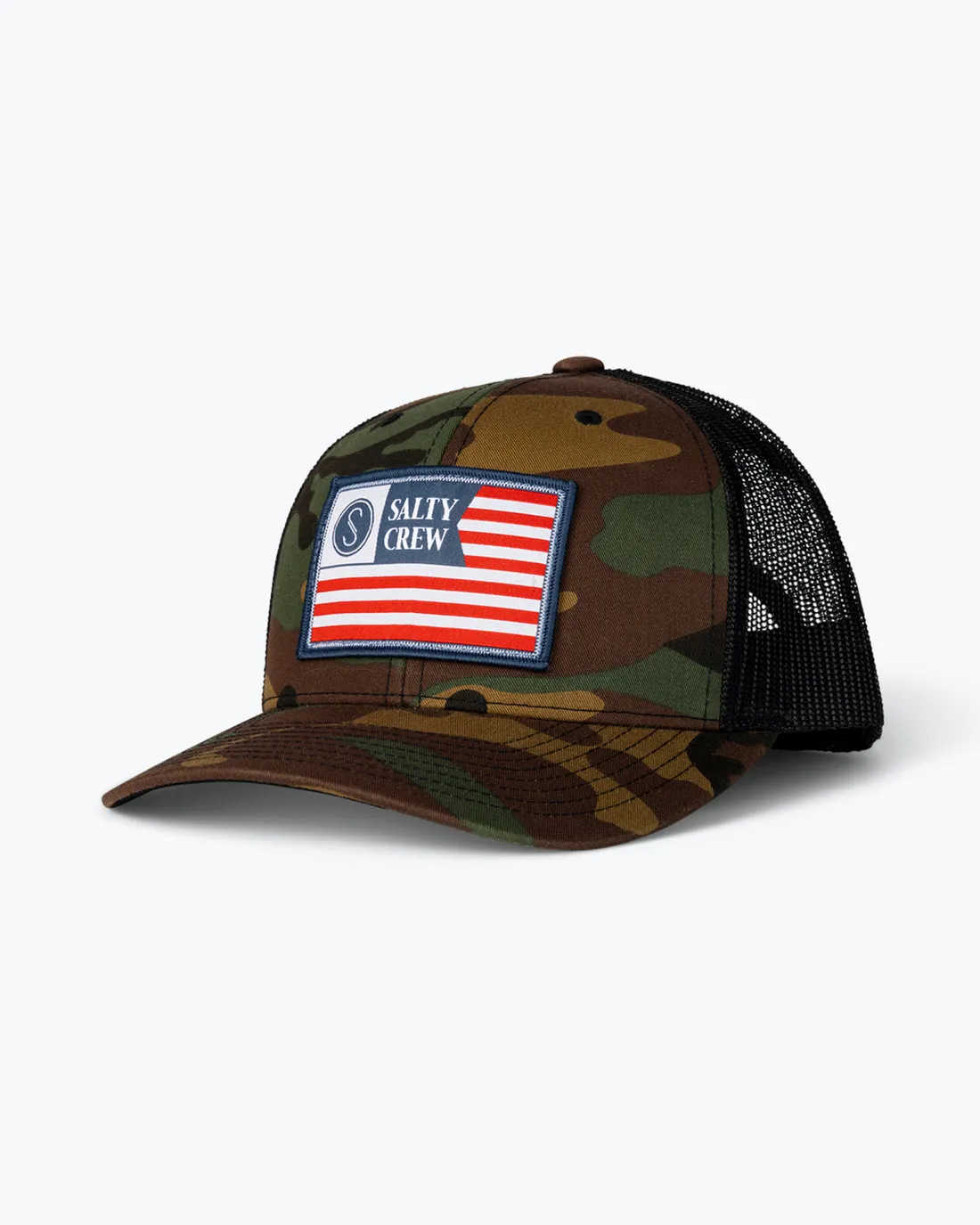 SALTY CREW FREEDOM FLAG TRUCKER HAT