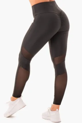 SCRUNCH BUM MESH LEGGINGS Classic Black