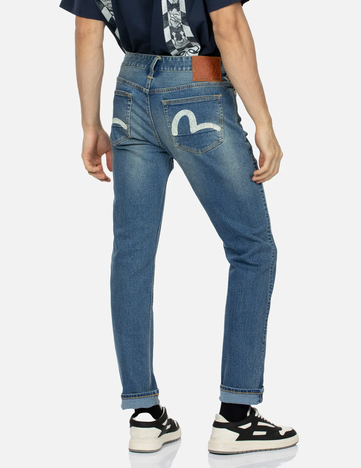 Seagull Print Flex Skinny Denim Jeans #2028